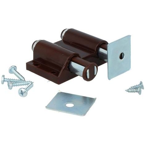 Doppelmagnetschnäpper Magnetschnapper Druckschnapper Schnapper Kunststoff Braun