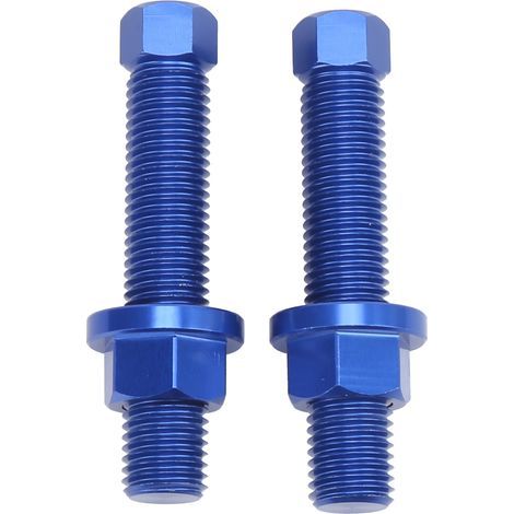 Tbest Boulons de Réglage de Chaîne de Remplacement en Alliage D'aluminium Durable 50304040100 5030404000, Ajustement Direct pour Motos SX SXF EXCF SXS (Un (bleu)). (1/5)