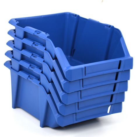 Pack 25 Gavetas Apilables y Encajables 30 x 20 x 13 cm Azul
