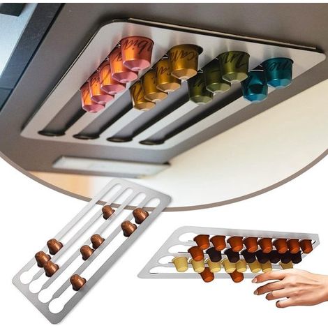 Compatible con cápsulas Nespresso Original, Acero inoxidable, organizador de almacenamiento de cocina desmontable (1/5)