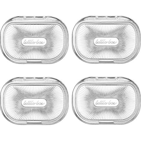 Lot de 4 boîtes pour élastiques à cheveux et porte-cotons-tiges de voyage, petit format et portable (1/4)