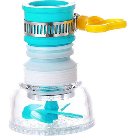 Filtre À Eau Pour Robinet De Cuisine - Tête Rotative 360° - Filtration Au Charbon Actif Et Minéraux - Adapté Aux Robinets Ronds - 1 Pièce (1/5)
