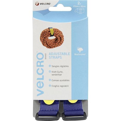 VELCRO® VEL-EC60327 Nastro a strappo con fibbia Lato morbido e lato rigido (L x L) 920 mm x 25 mm Blu 2 pz.