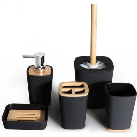 Set WC Bürsten Set Flüssigseifenbehälter Zahnbürstenhalter
