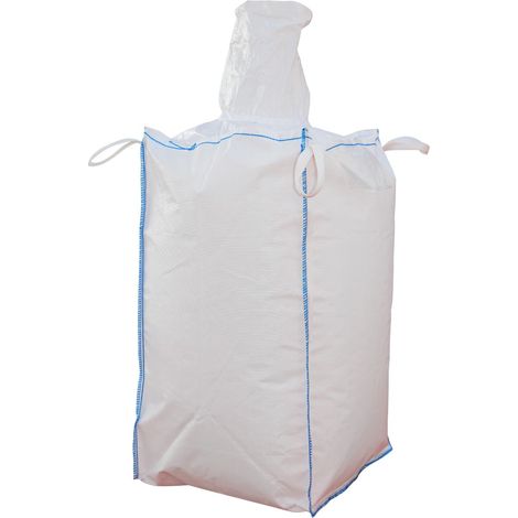 IMBALLAGGI 2000 - Sacchi Big Bag Omologati 1x1000 kg 90x90x120 cm, Sacco Polipropilene per Trasporto e Smaltimento Rifiuti Speciali e Calcinacci anche come Sacchi Giardinaggio con Chiusura a Caramella