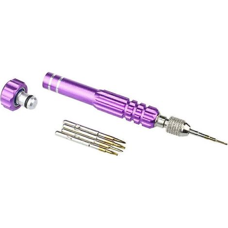 Lila Präzisions-Torx-Schraubendreher-Set für Handy- und Uhrenreparatur (1/5)