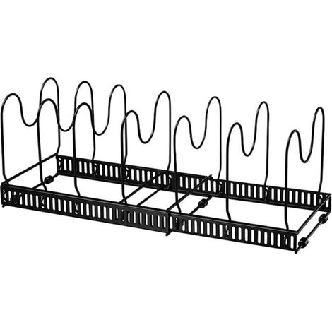 Ripiano portaoggetti estensibile per pentole, con 7 scomparti estensibili e regolabili. (1/4)