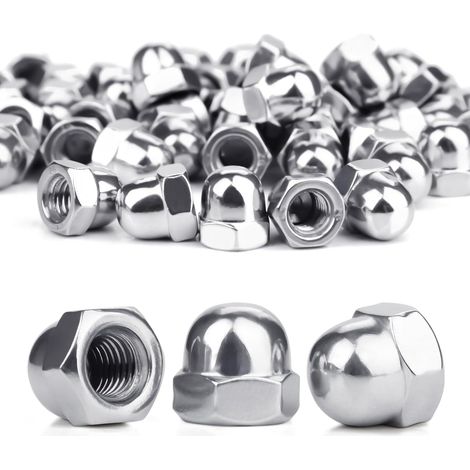 M3 Ecrou Borgne Inox 50 Pièces Ecrou Borgne Hexagonal DIN 1587 (1/5)