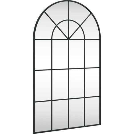 Miroir mural noir 60x100 cm arche fer