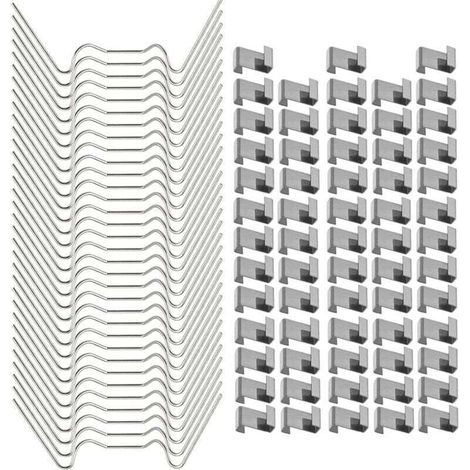 Packung mit 150 Federclips für Gewächshausglas, Glasverglasungen, Korridore, Fenster – 75 W-Clips und 75 Z-Clips zum Austausch von Gewächshausglas (1/5)
