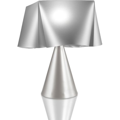 Lampada da Tavolo cono Silver in Plastica Cm. 28 x 32h (1/2)