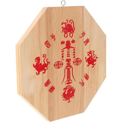 Feng Shui Miroir Bagua D coration Maison Bois Sculpt (1/5)