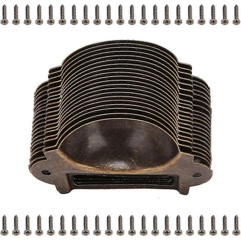 20 poignées de classeur porte-étiquettes, style bronze antique, pour tiroir ou armoire. (1/5)