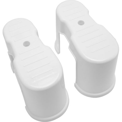 Tabouret de toilette en plastique gain de place, support stable et épais, marchepied pour salle de bain (1/5)