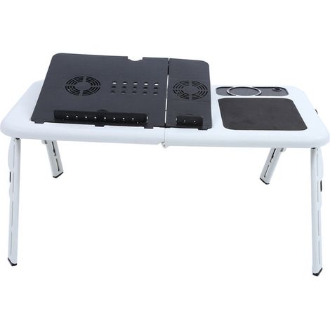 Ordinateur Portable pliable lit de voiture canapé support de bureau plateau de Table ventilateur frais (1/5)