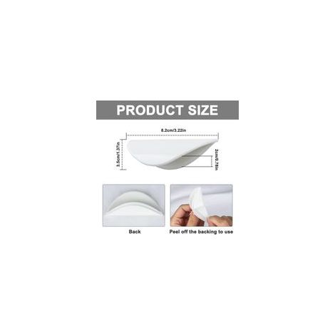 Poignees Adhesives Porte Placard 6 Pcs Balcon AdhéSives Poignées, Poignées de Tiroir Autocollantes, Bouton en Forme de Coquille, Poignées de Porte Coulissantes pour Fenêtres Armoires Comm (1/4)