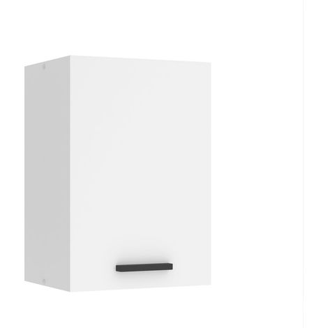 BELINI Meuble Haut Cuisine SG40 I Meubles de Cuisine - Mural, Rangements, 1 Porte I Taille: 29,6 x 40 x 58 cm I Armoire Murale avec Poignée en Métal I Couleur: Blanc Mat (1/5)