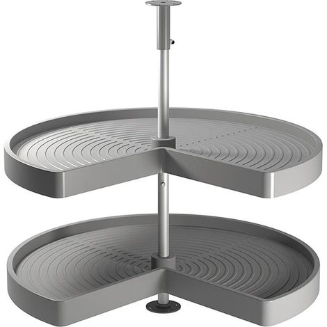 Emuca Shelvo 3/4 plato giratorio gris para cocina