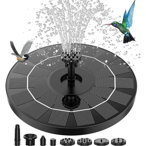 Fontaine De Jardin Avec Panneau Solaire Pour étang Piscine Oiseaux Eau (1/5)