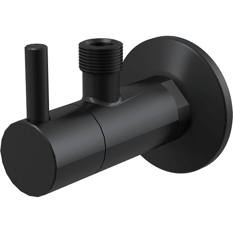 Valvola ad angolo con filtro 1/2'×3/8', Nero-Matte (ARV001-NERO)