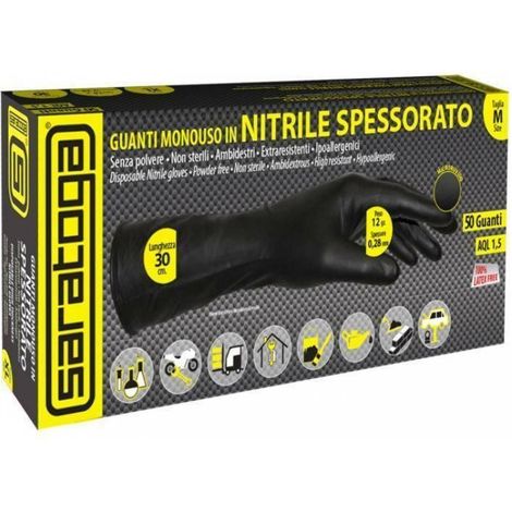 Guanti Nitrile Nero Pesanti Saratoga - Colori Lubens: XL (1/2)