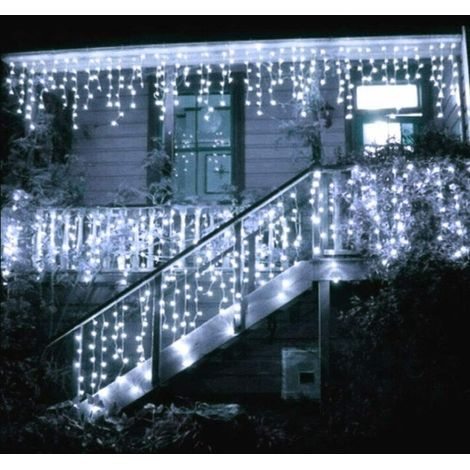TENDA LUMINOSA NATALIZIA DA ESTERNO LUCI DI NATALE 150 LED 5 METRI LUCE BIANCO FREDDO BIANCO CALDO Bianco Caldo