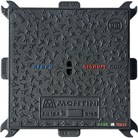 CHIUSINO IN GHISA CLASSE B125 SIGNUM - 30 x 30 - Kg 6,7  - MONTINI
