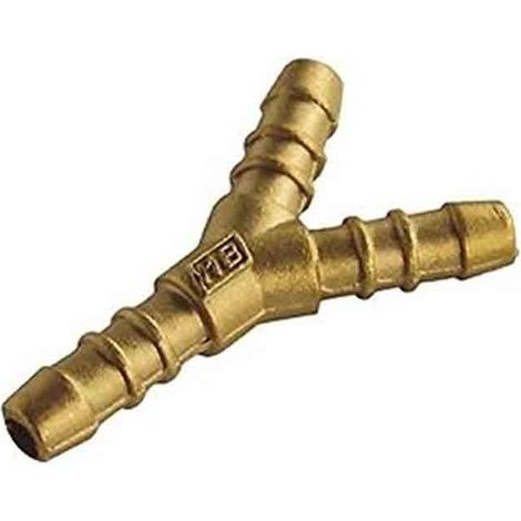Suinga – Tuyau de gaz dérivation Y 9 mm – Butane et propane – Laiton durable – Installation sécurisée avec collier – Utilisation pour eau