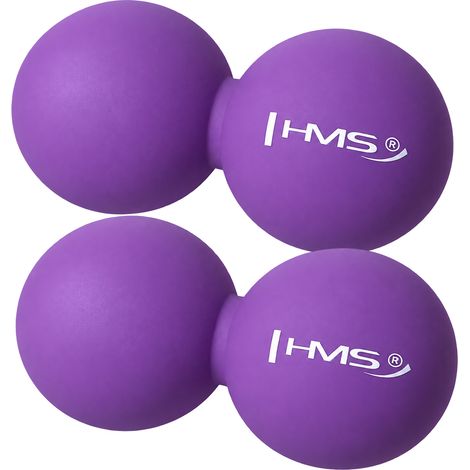Violet Double Massage Ball - Relieves Muscle Tension, 2-Pack (1/4)