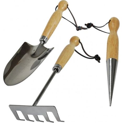 Set 3 outils de jardinage Inox Krisalys