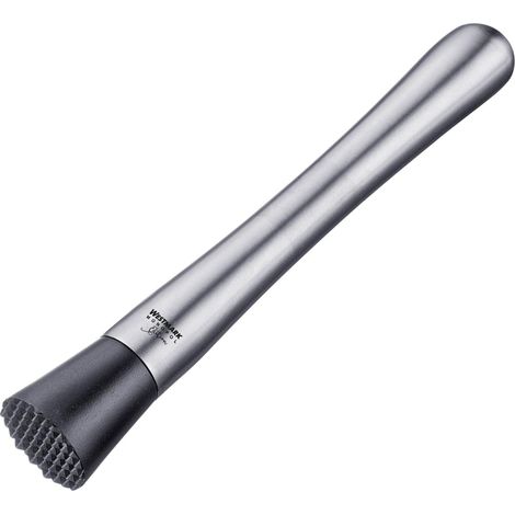 Pilon à Caïpirinha, Longueur : 21 cm, Acier inoxydable/plastique, Sol, Argenté/noir, 62793360 (1/5)