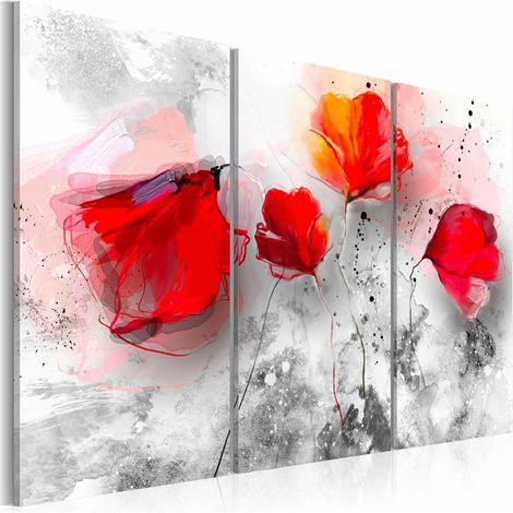 Tableau coquelicots de subtilité - 120 x 80 cm (1/4)