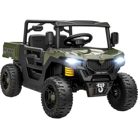 Elektrofahrzeug, 2 Motoren, Kofferraum, UTV-Design, Musikfunktion, Grün
