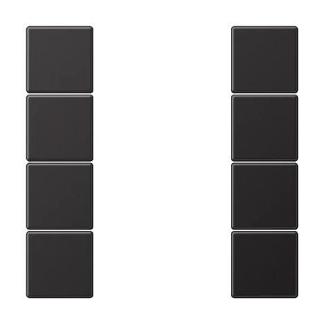 Jung Set tasti, F50, alluminio verniciato, Serie LS, dark AL 2504 TSA D