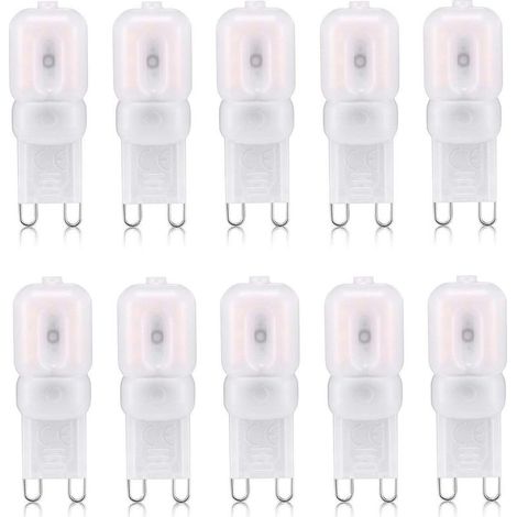 G9 LED-Lampe, warmweiß, 3000 K, 3 W, 220 V, nicht dimmbar, 10er-Packung (1/4)