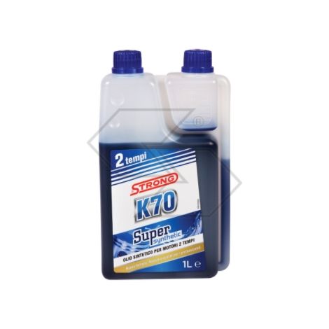 Strong K70 SUPER SYNTHETIC aceite de mezcla para motosierra motor de 2 tiempos 1 LITRO dosificador