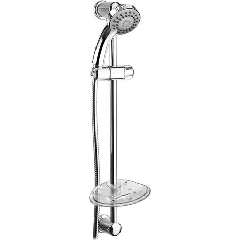 Round Slider Rail Kit with Multi-Function Handset and Soap Dish Modern