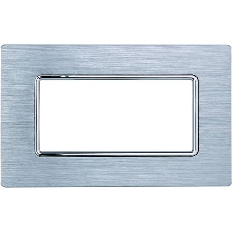 ETTROIT MT86606 6P Aluminiumplatte Silberfarbe 6 Plätze Kompatibel mit Bticino Matix (1/2)