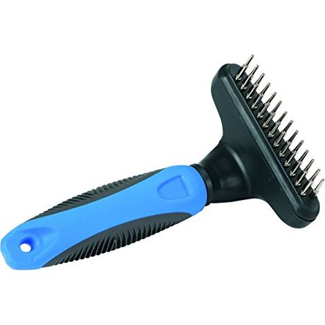 Pettine districante doppio 15x9 cm per manti leggermente opachi e difficili da pettinare per cani e gatti (1/3)