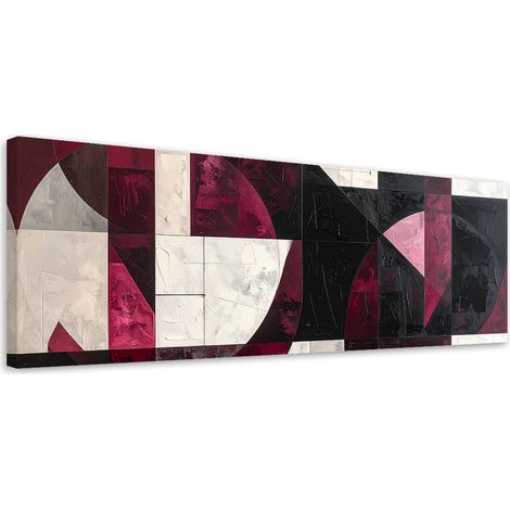Stampe su Tela, Astrattismo moderno rosso grigio, 90x30 (1/5)
