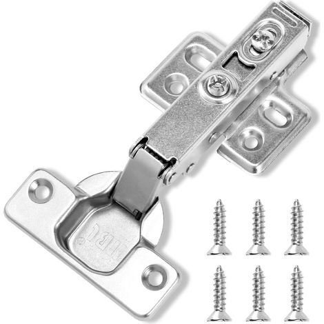 Charnières de meuble 110° Soft Close HBL' - Demi-recouvrement, lot de 10