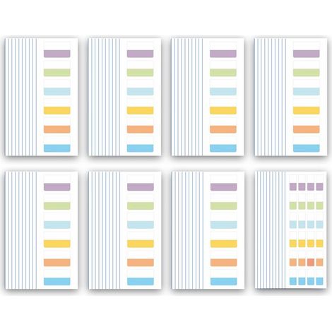 Indexierbare Kleberegister – Wiederablösbare Etiketten für Dokumente – Farbige Seitenmarker – Packung mit 660 Stück (1/5)