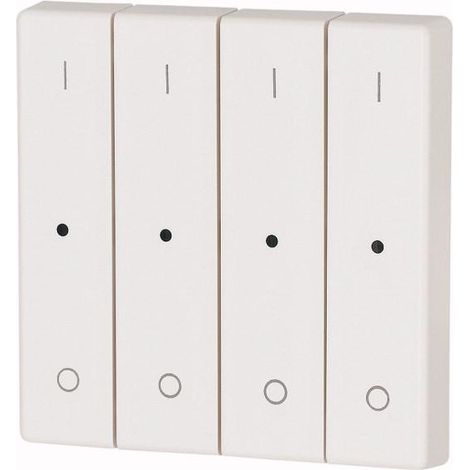Bouton à bascule quadruple +raccord de manomètre I/0 blanc EATON CWIZ-04/11-LED