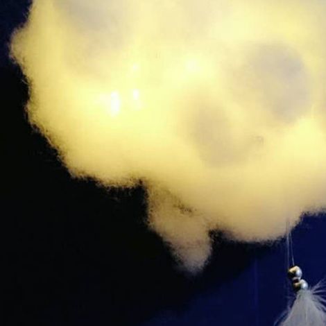 Décoration suspendue lumineuse kit DIY lampe à plumes blanc pour chambre salon avec éclairage