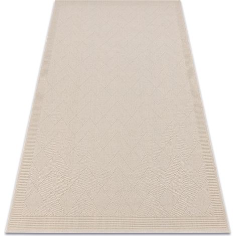 Tappeto in lana VILLA 7636/68200 Zigzag SIZAL, tessitura piatta beige beige 240x340 cm