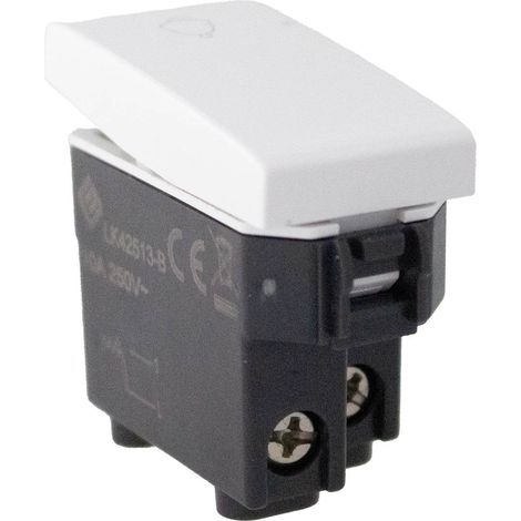 Pulsante Con Simbolo Campanello 1P 10A Colore Bianco Compatibile Con Bticino Living e Vimar Plana (1/3)