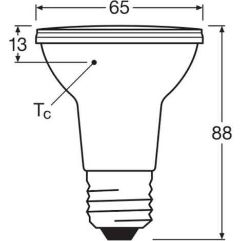 Ampoule LED PAR16 E27 6.4W 350Lm 2700K Dimmable - - Blanc chaud - Compatible variateur (1/3)