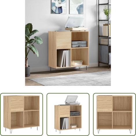 vidaXL Holzschrank - Plattenschrank Sonoma-Eiche 84,5x38x89 cm Holzwerkstoff (1/5)