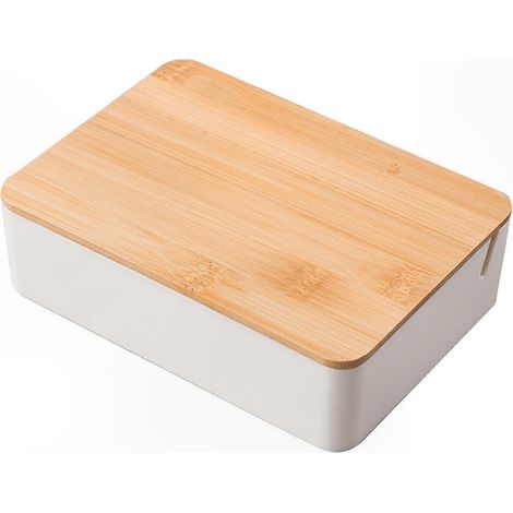 Kosmetikaufbewahrungsbox mit Spiegel und Holzdeckel, Organizer für Make-up, Schmuck, Ringe, Halsketten, Ohrringe, Fächer, multifunktionale Schmuckbox (1/5)