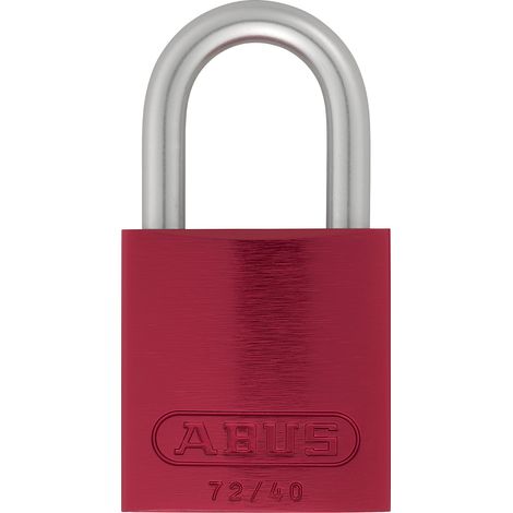 ABUS, Cadenas, aluminium, 72/40, lot de 6, rouge